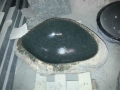 Doğal yeşil granit banyo lavabo ve havza