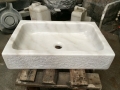 beyaz mermer Havzası kare şekli lavabo