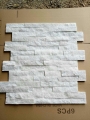 RSC-001 beyaz kuvarsit kültürel taş duvar karoları için