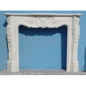 White Marble Fireplace Mantel